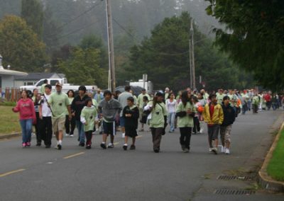 Tribal members gathered together for the annual Run to the Rogue.