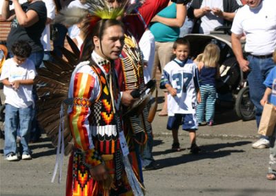 Pow-wow dancers at the annual parade.